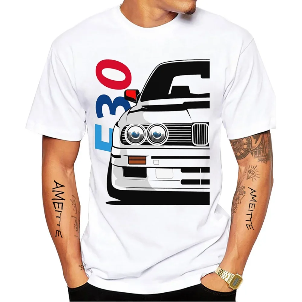 Легенда немецкая футболка EUMD E28 M5 Low Style Skull Drive летняя мужская с коротким рукавом E36