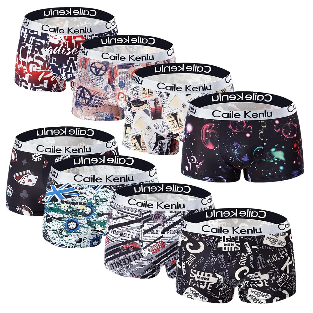 

4 Pcs Big Size Men Boxer Shorts Boy Underwear Breathable Undershorts Ice Silk Panties Antibacterial Undies Knickers Underpants
