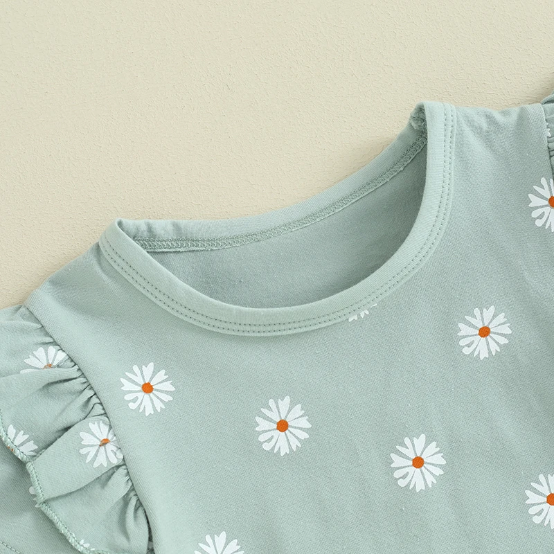 Детская футболка с оборками Kupretty однотонная трикотажная коротким рукавом и