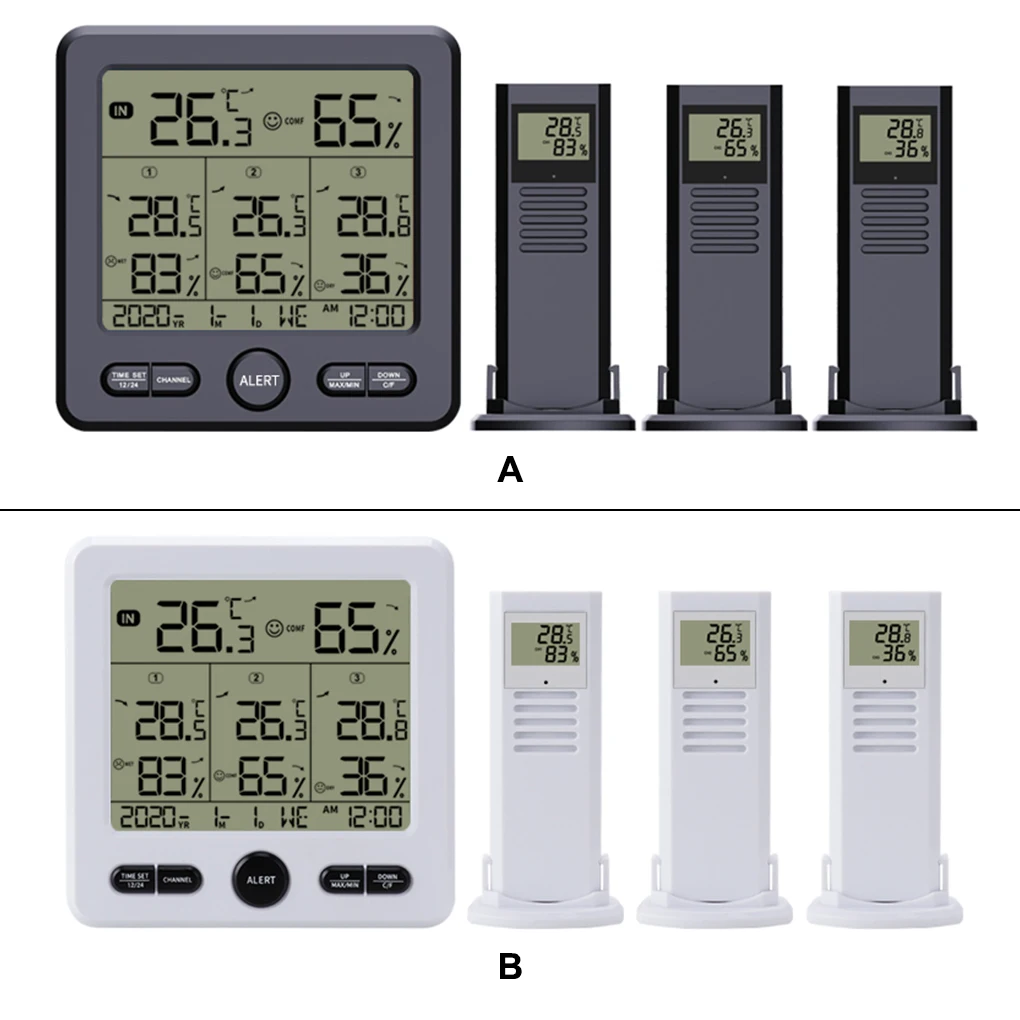 

Цифровой термометр-гигрометр, настенный измеритель влажности и температуры с ЖК-дисплеем и подсветкой, белый цвет