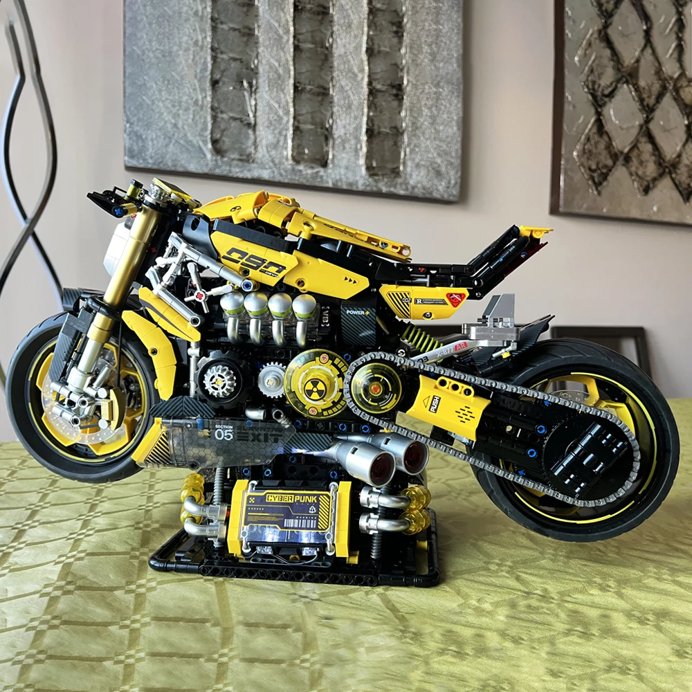 Andole 1:5 Высокотехнологичные городские мотоциклетные строительные блоки