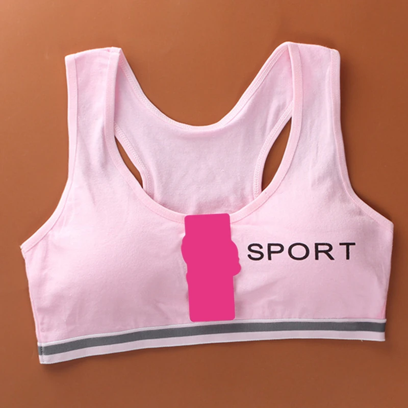 

Lovely Girls Sports Bra Underwear Vest Children Cute Underclothes Sport Running Undies Seamless Girls Tank Tops Letters Printing