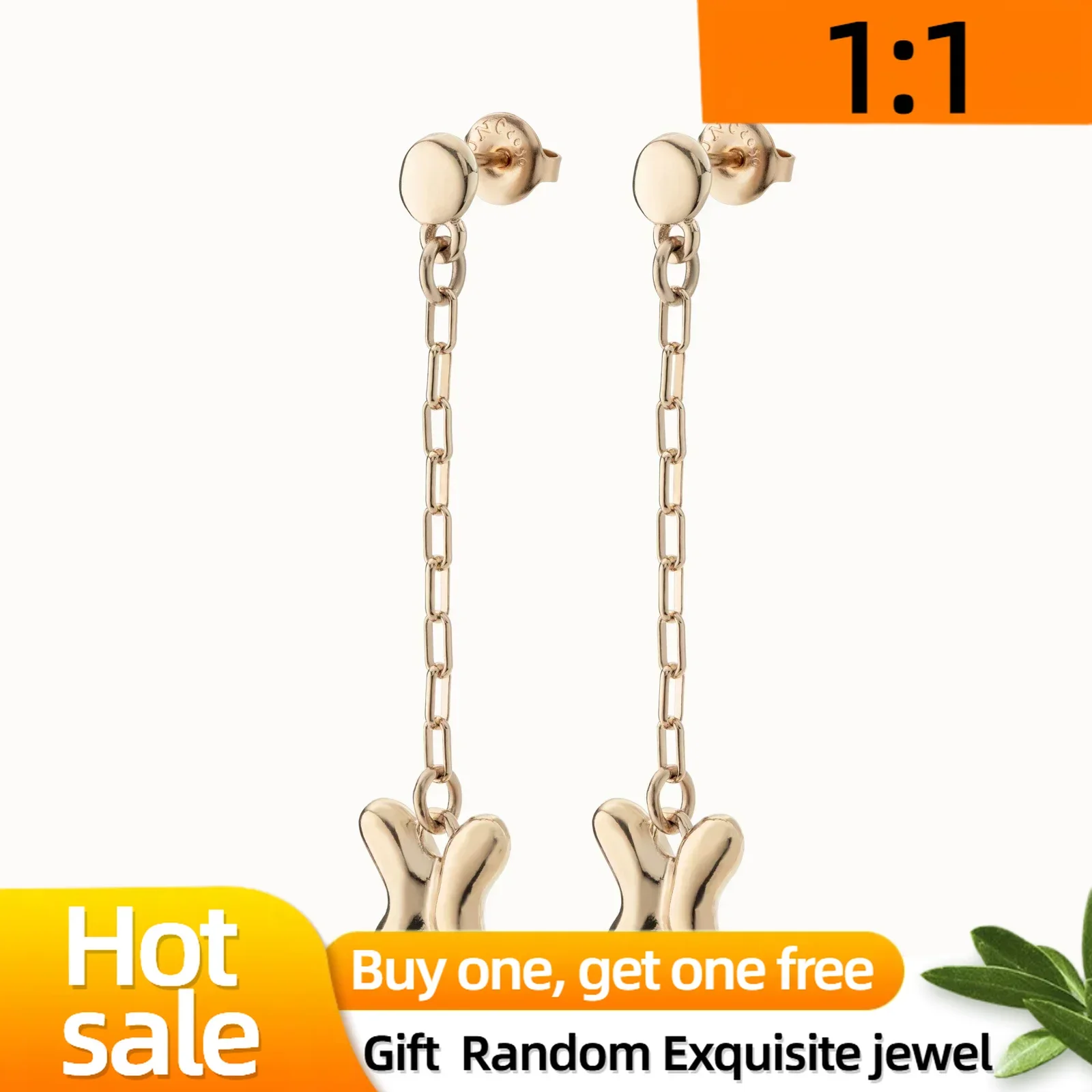 UNO-brincos longos de borboleta для женщин joias ouro 14k presente original do festival venda quente moda espanhola