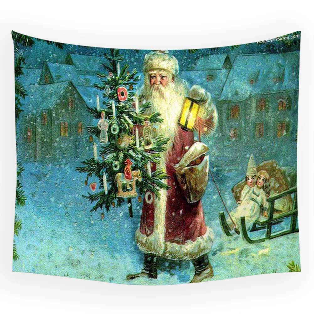 

Christmas Christmas Eve New Year Tapestry Santa Claus Home Decor Aesthetic Bedroom Living Room Backdrop Decoration Tapiz Pared