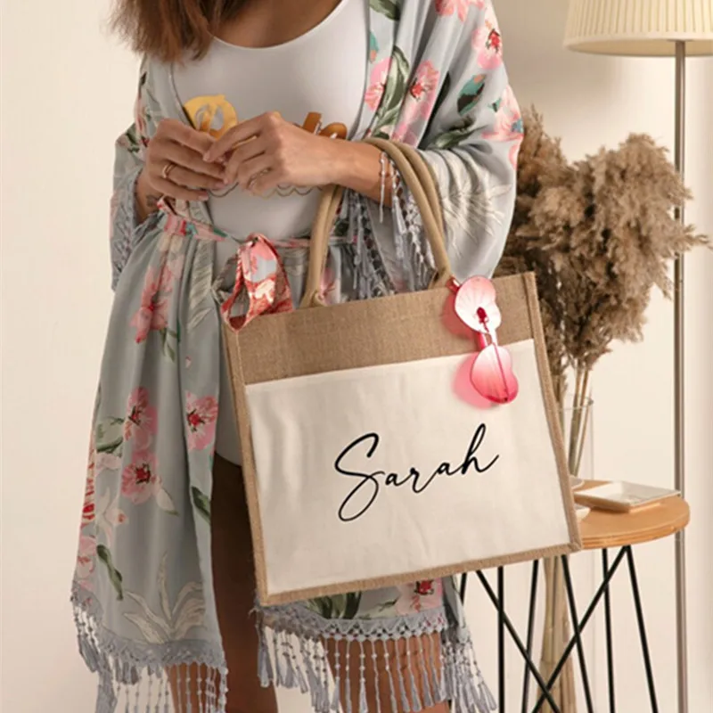 

Сумка с индивидуальным принтом, Экологически чистая сумка, хозяйственная сумка, многоразовая сумка-тоут, персонализированная сумка, подаро...