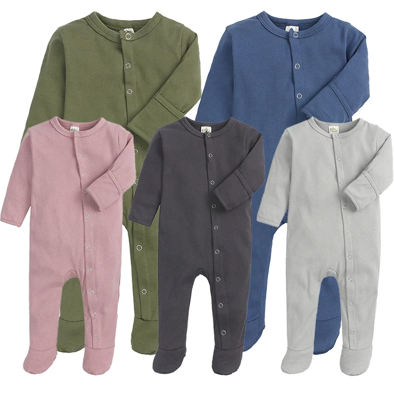

2022 Baby Girl Clothes Spring Rompers Boys Soild Color Clothing Casual Long Sleeve Bodysuits Infant Onesie Outfit Ropa Bebe