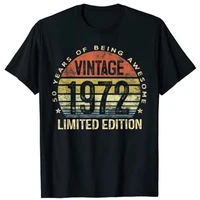 50 year old gifts vintage 1972 limited edition 50th birthday t shirt tops for women men
