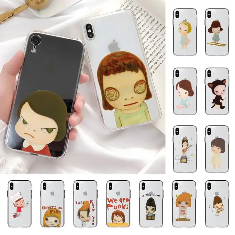 

Art Cartoon Yoshitomo Nara Phone Case for iPhone 11 12 13 mini pro XS MAX 8 7 6 6S Plus X 5S SE 2020 XR case