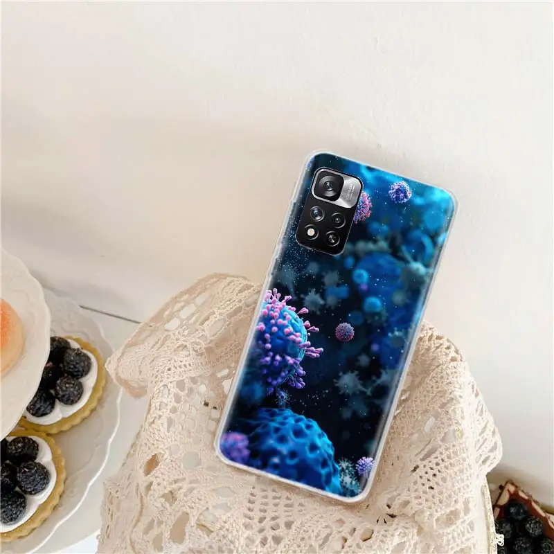 Чехол для телефона с микроскопом Virus Close up Xiaomi Redmi Note 13 Pro+ 5G 10 10A 10C 12 12C 9 9A 9C 9T 8 8A 7 7A 6 K60