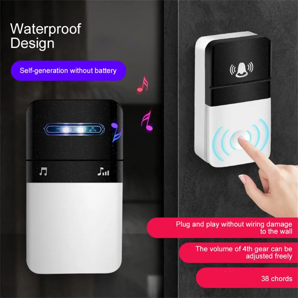 

Беспроводной дверной звонок, диапазон 80 м