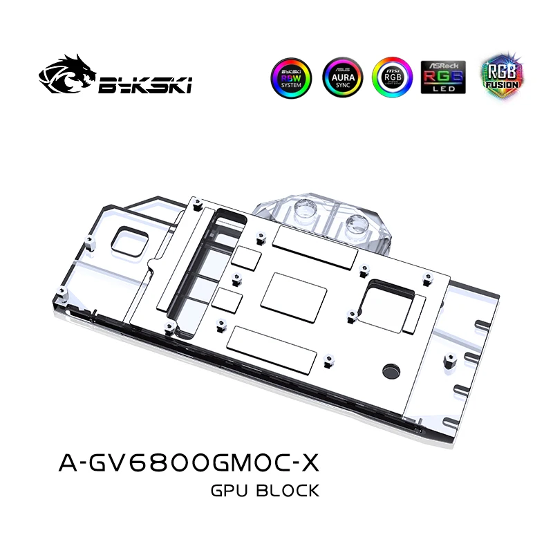 Водяной блок графического процессора Bykski для GIGABYTE Radeon RX6800 GAMING OC радиатор с