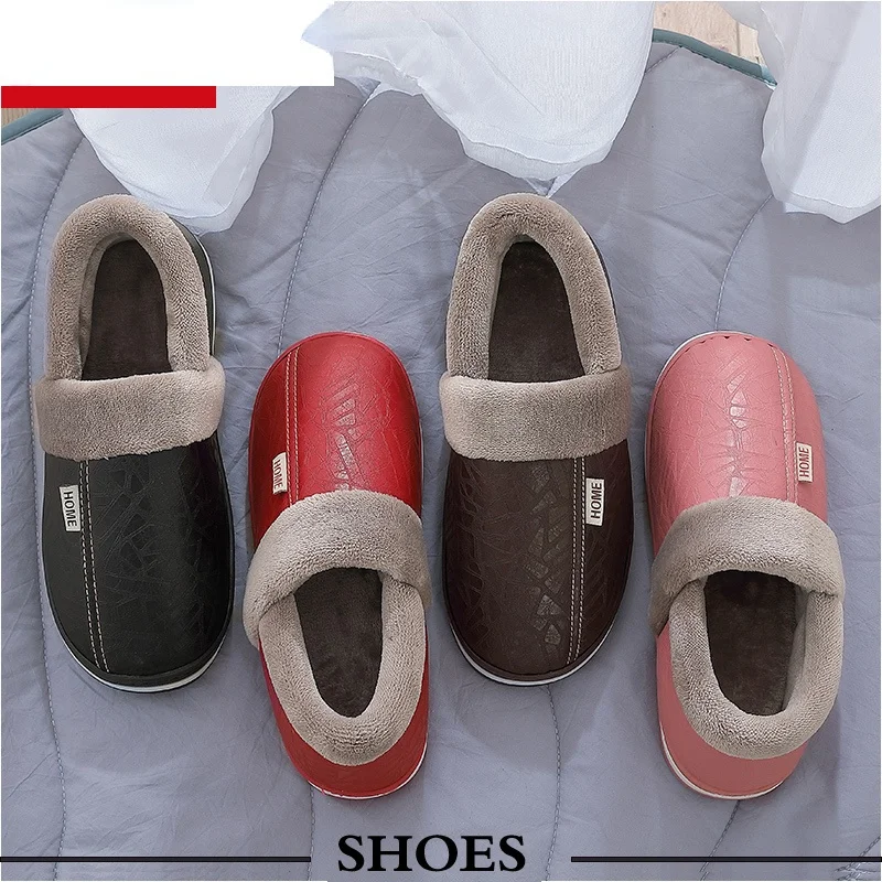 

Зимние водонепроницаемые Тапочки большого размера для женщин и мужчин