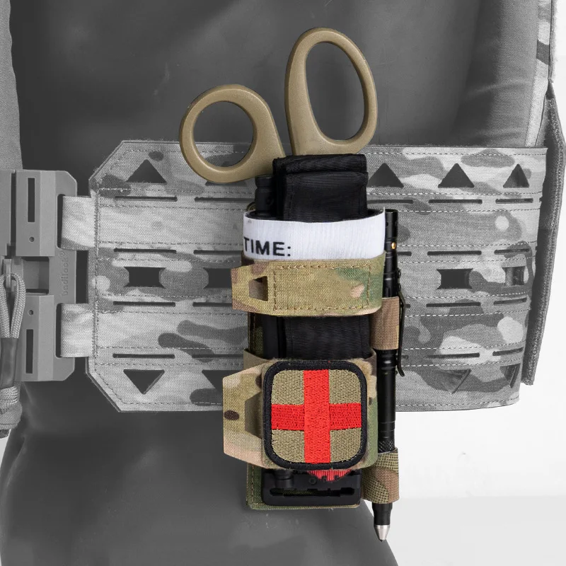 Фото Тактический подсумок Molle для турникета, держатель для медицинских ножниц, сумка для ножниц EMT, для турникета, ножниц EMT, складного ножа №2