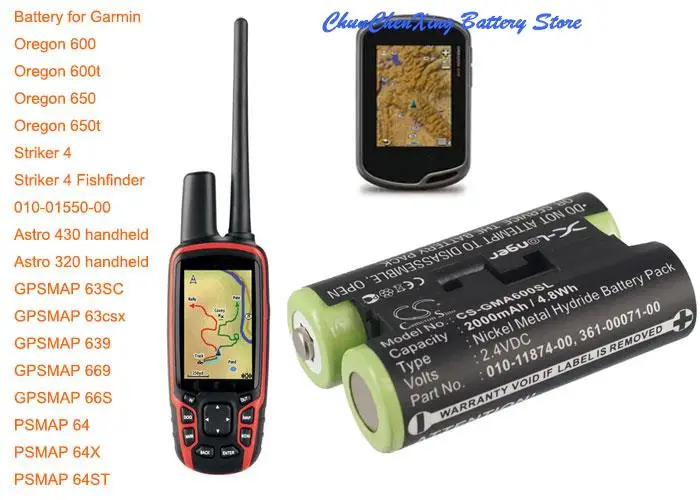 Аккумулятор CS 2000 мАч для Garmin Astro 320 handheld,GPSMAP 63SC,GPSMAP 63csx, GPSMAP 639,GPSMAP 669,66S,PSMAP 64,64X,64ST Аккумулятор CS 2000 мАч для Garmin Astro 320 handheld,GPSMAP 63SC,GPSMAP 63csx, GPSMAP 639,GPSMAP 669,66S,PSMAP 64,64X,64ST
