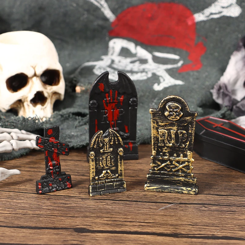 Череп Надгробие Ремесло Поддельные Украшения Декоративные Для Хэллоуина