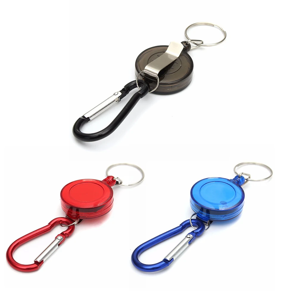 

Retractable Carabiner Key Chain Ring Mini Multi-purpose Telescopic Keychain Outdoor Anti-theft Pocket Keyring Gadgets