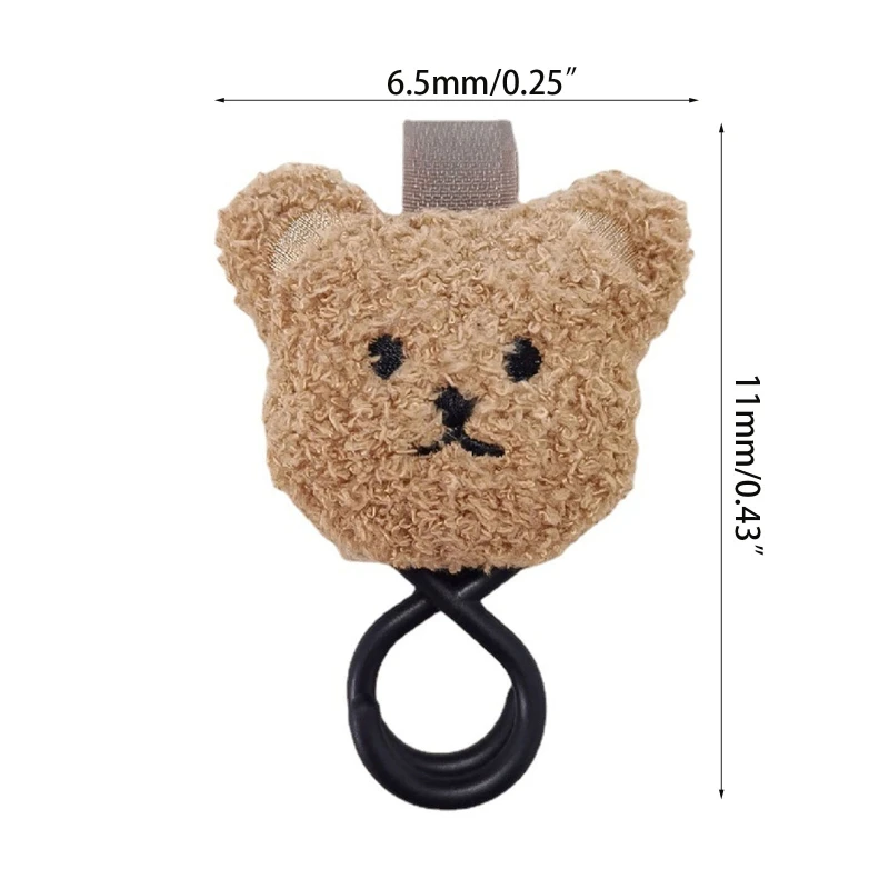 

Cartoon Plush Bear Doll Baby Stroller Hook Multifunctional Mommy Bag Hanger Wheelchair Car Clip for Diaper Pouch Groceries Purse