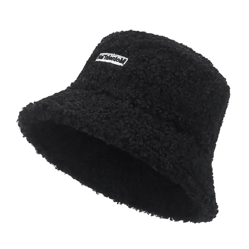 Женская рыболовная шапка из овечьей шерсти с вышивкой осенне-зимняя однотонная