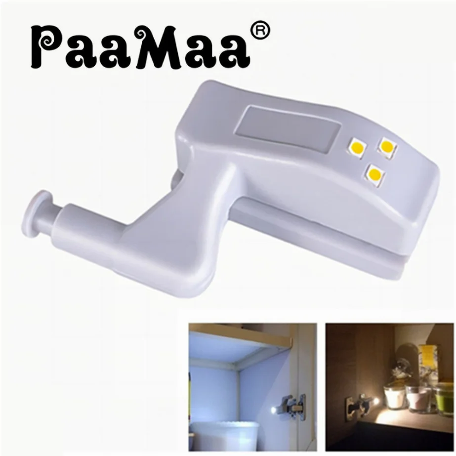 

PaaMaa Universal LED Inner Hinge Lamp Cabinet Induction Lights Wardrobe Cupboard Sensor Lights Kitchen Closet Night Lamp