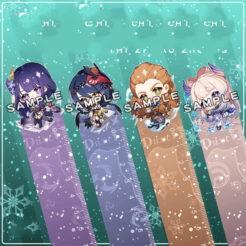 

Линейки Genshin Impact, прямые линейки из аниме Kujo Sara Beelzebul, аксессуары для детей