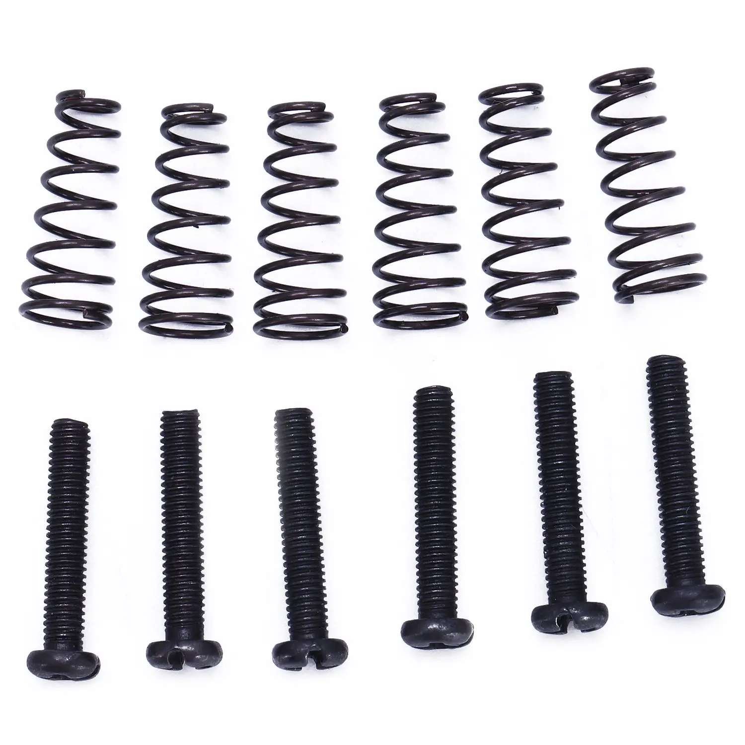 6 Pcs Electric Guitar Tremolo Bridge String Saddles Mount Adjust Conical Spring and Screws