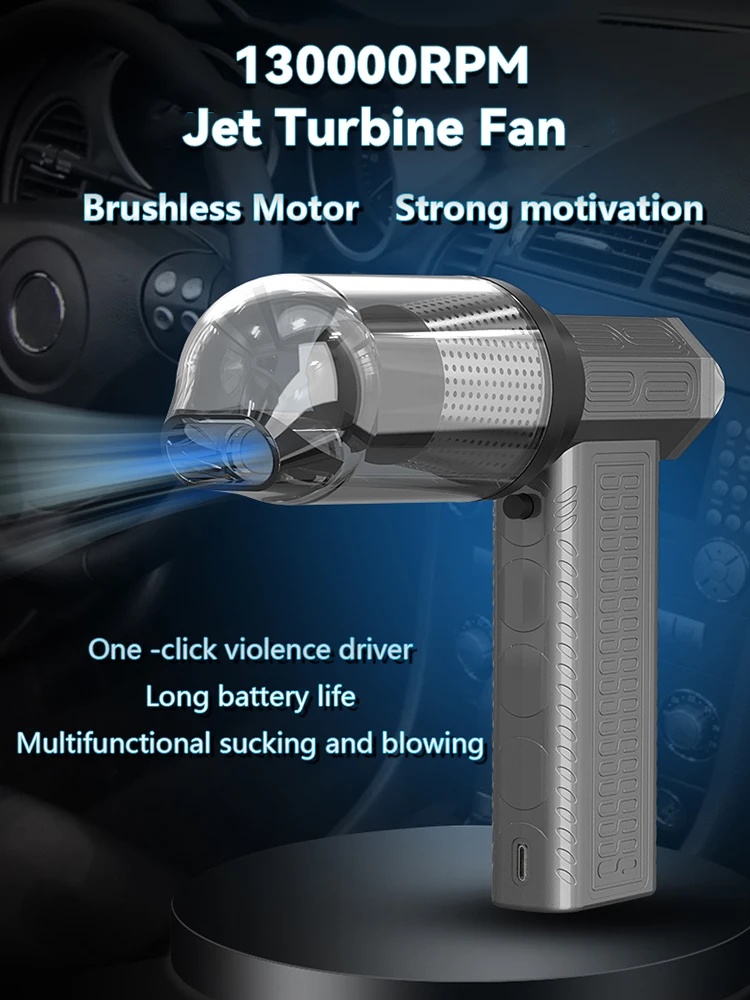 Воздуходувка 130000 RPM Turbo Jet Fan Potężny komputerowy wydmuch pyłu Narzędzia do czyszczenia Przenośny wentylator Odkurzacz