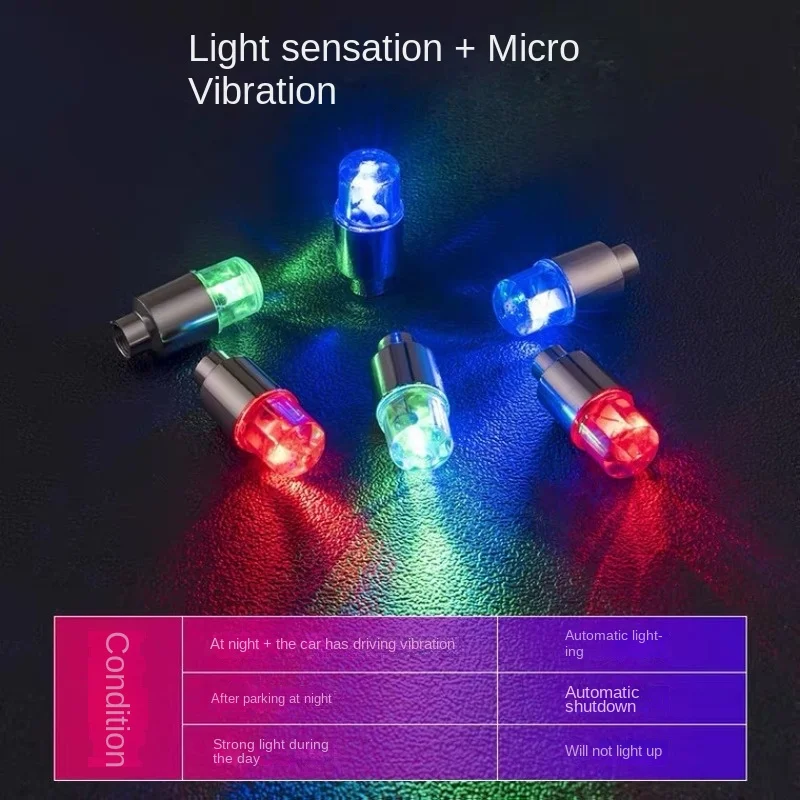 

4 шт., неоновые колпачки для автомобильных шин