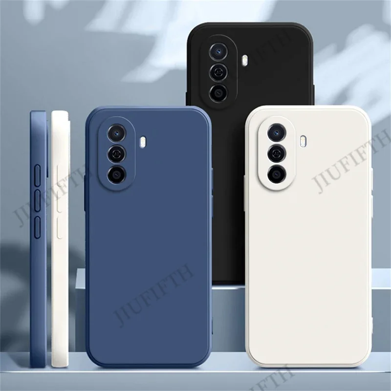 Фото Оригинальный чехол для Huawei Nova Y70 Plus Enjoy 10 20 20E 30 30E 50 60 70 Pro, защита камеры, квадратный матовый силиконовый мягкий роскошный чехол №3