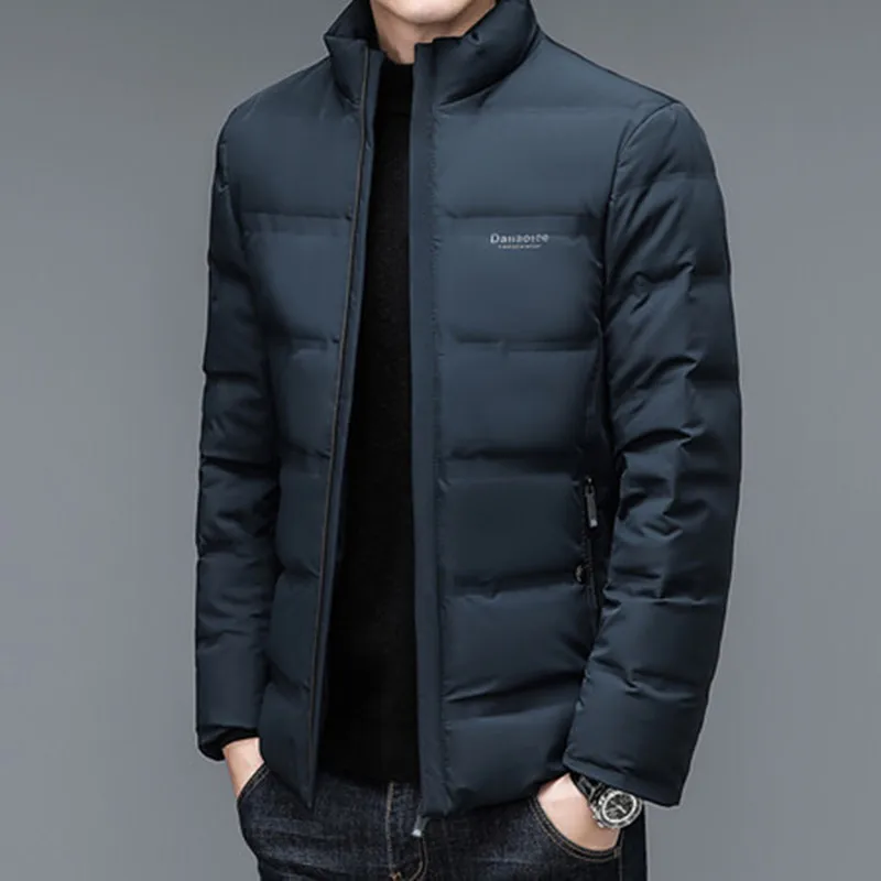 2022 New High End Down Jacket Men Winter Thickened Warm White Eiderdown Coat Korean Loose Casual Down Jacket Men's Clothes