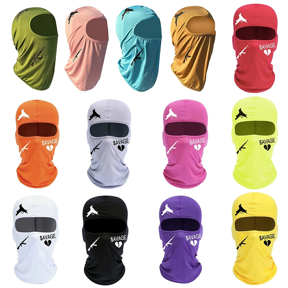 

Single Hole Knit Cycling Head Cover Lightweight Ski Mask Exquisite Embroidery Black Classic Ski Mask Balaclava