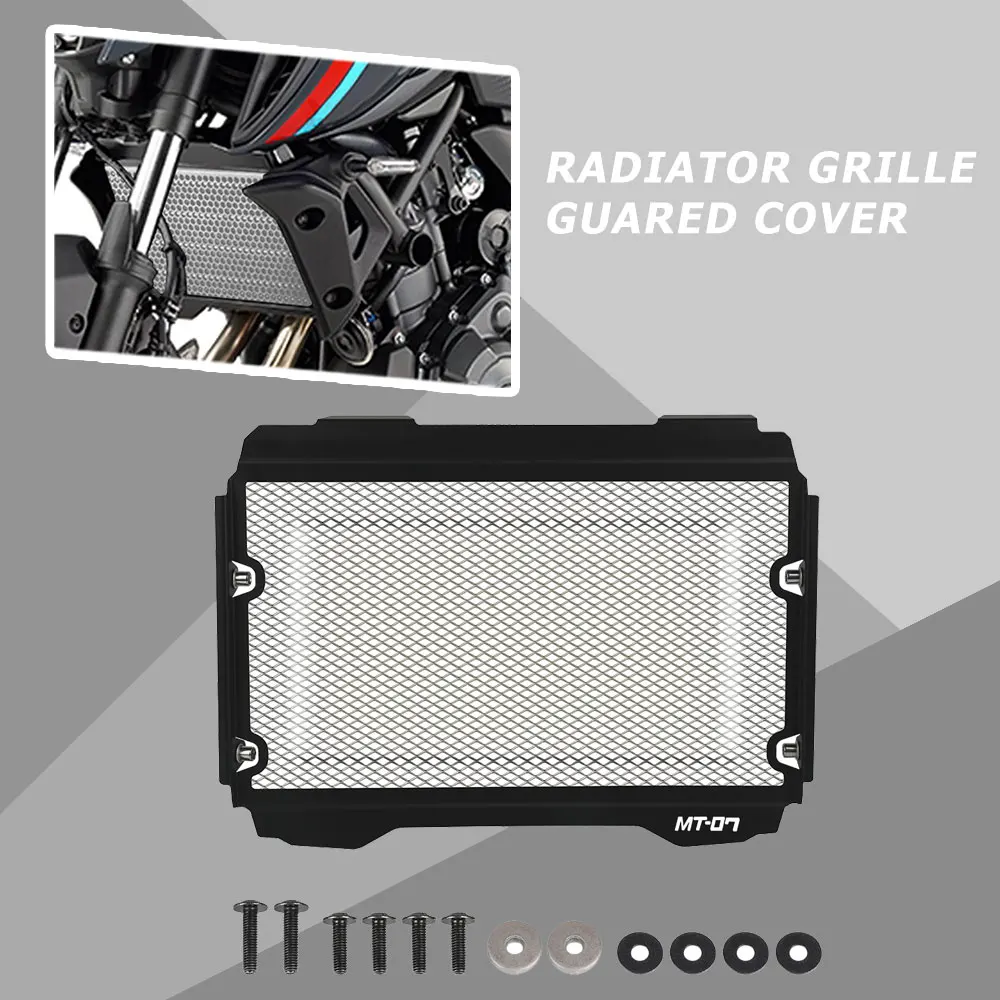 

2022 Moto Accessories Aluminum For YAMAHA MT07 MT-07 FZ07 FZ-07 MT FZ 07 2021 MT07 Radiator Grille Grill Guard Cover Protector