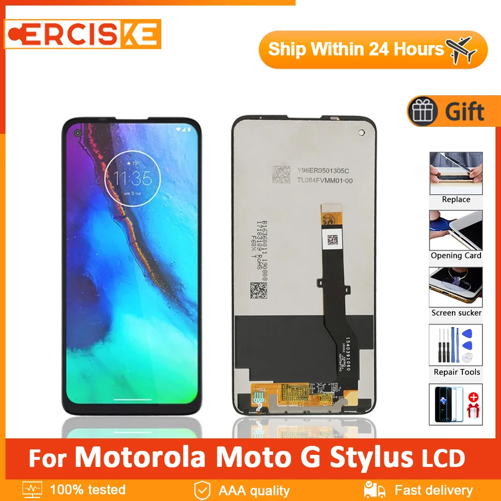 

Оригинальный сенсорный ЖК-дисплей 6,4 дюйма для Motorola Moto G Stylus XT2043, дигитайзер в сборе для Moto GStylus, ЖК-экран