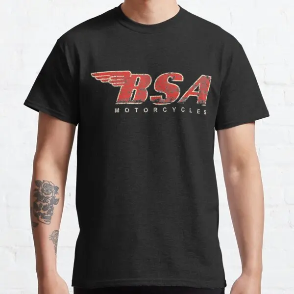 

BSA Motorcycle BSA Motorcycle Tee Distressed Logo t shirt for Daelim Suzuki HONDA CFMOTO MV Gas SYM