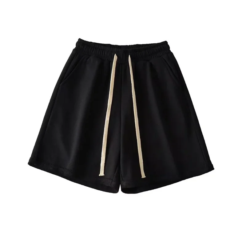 Wide Leg Straight Shorts Women Short Pants Ins 5 Color Cuff European American Fashion High Waist Loose Sports Bottoms Clothing