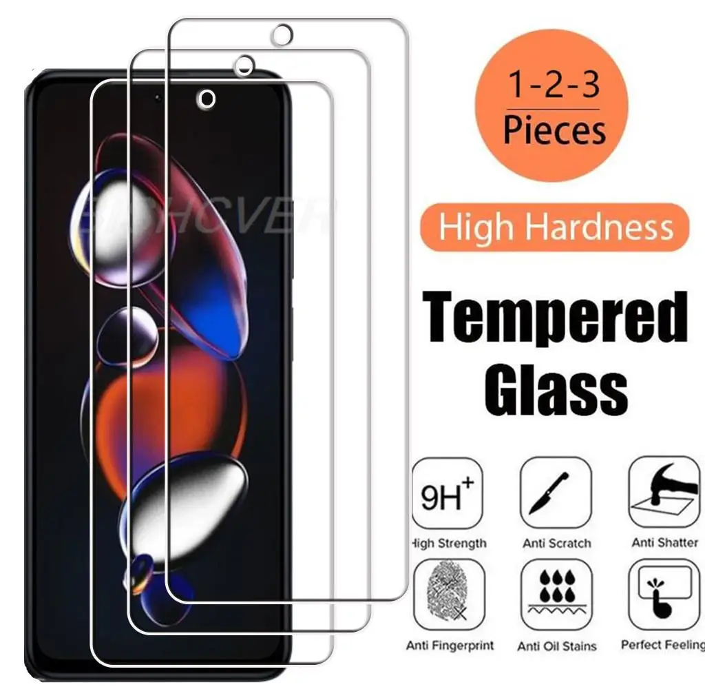 

Tempered Glass On For Xiaomi Redmi Note 12T Pro 11T Pro+ K50i Poco X4 GT 6.6" Screen Protective Protector Phone Cover Film