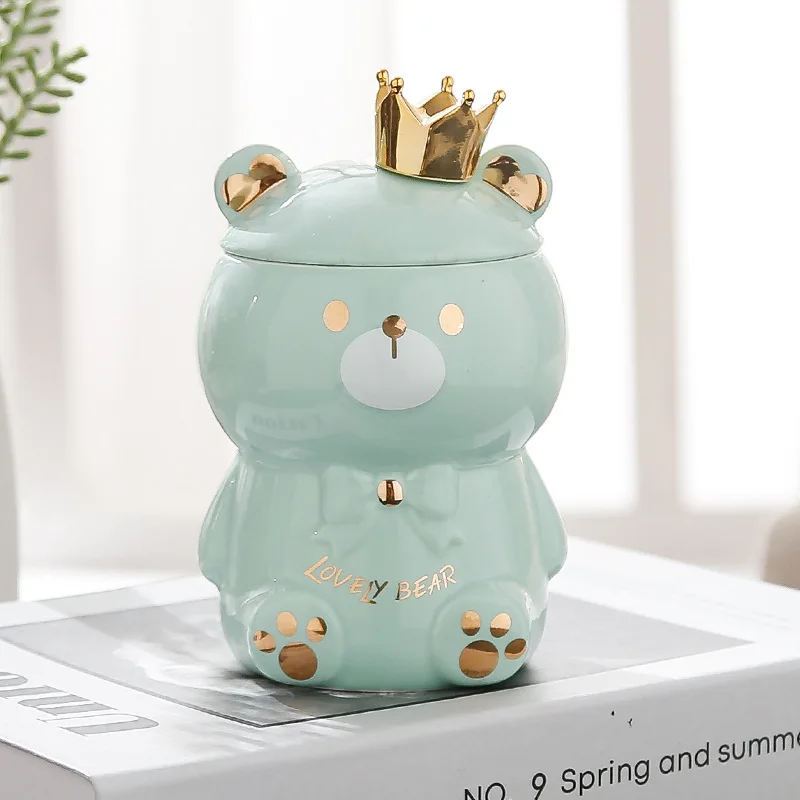 Мишка из мультфильма с крышкой чашки для воды студентов красивая креативная