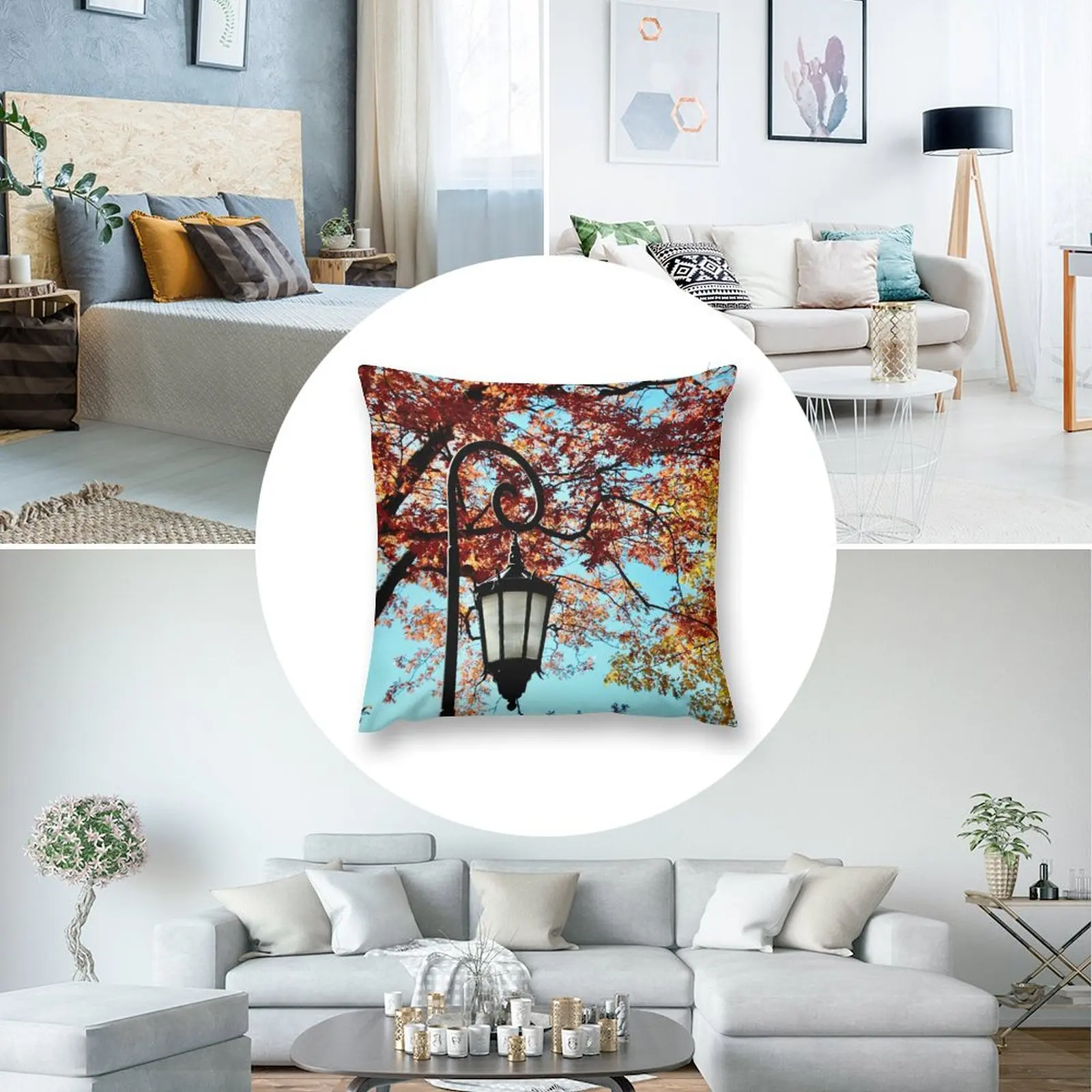 Wellesley Lamppost Осенние наволочки роскошные