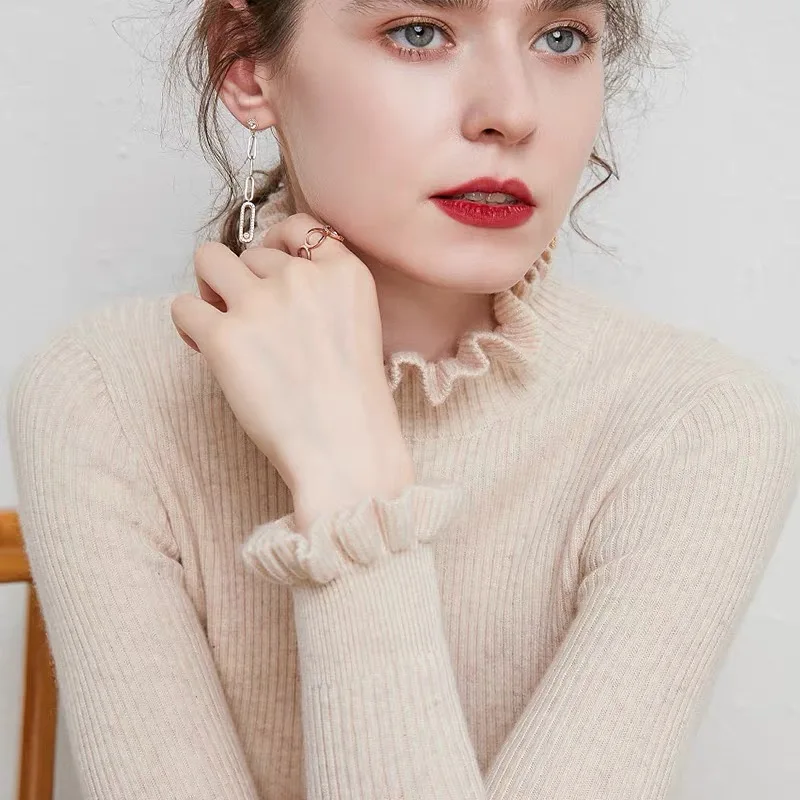 Новинка очаровательный женский свитер топы эластичный элегантный зимние