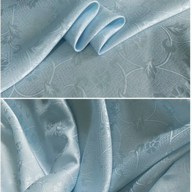 Жаккардовая ткань из натурального шелка с отверстиями женский халат одежда в