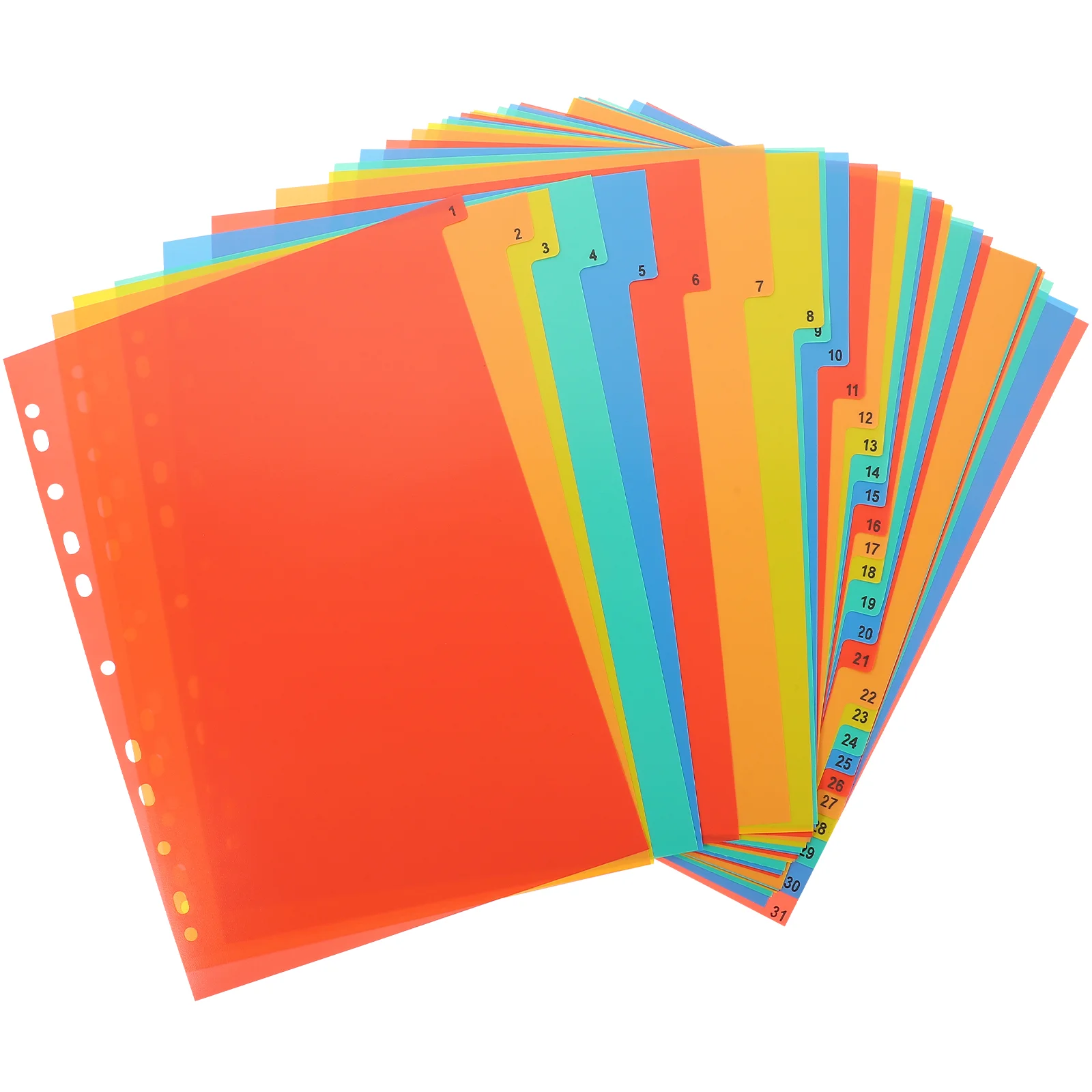 

A4 Index Divider Colored Binder Clips Office Page Markers Card Dividers Pvc Classification Tabs