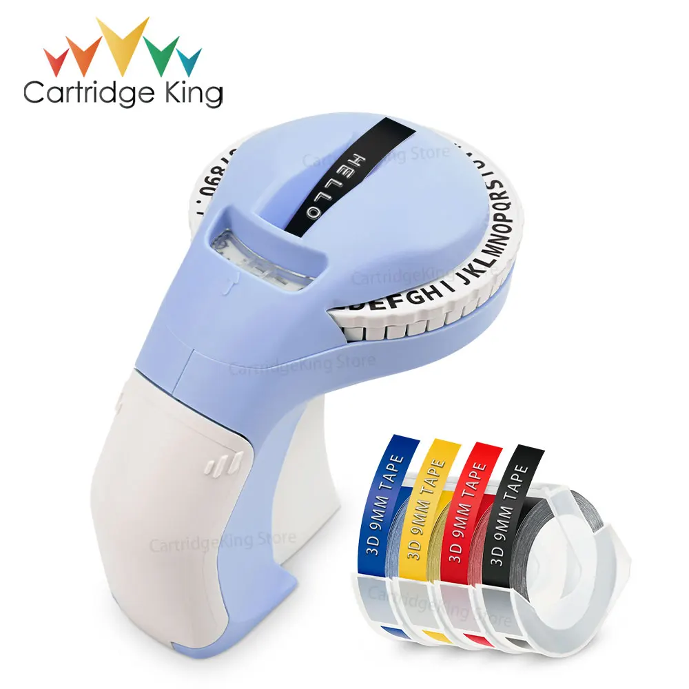 

9 мм Dymo 3D этикетки с лентами B90 портативный Dymo Этикетки Dymo 12965 печать этикеток с тиснением ручной принтер этикеток с 4PK этикеток