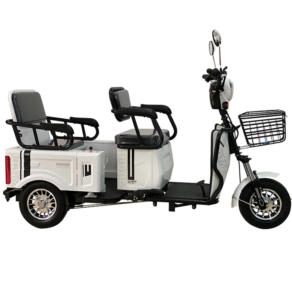 

Household Electric Tricycle Leisure Battery Motorcycle With Electromagnetic Induction Braking Comfort High Elastic Saddle