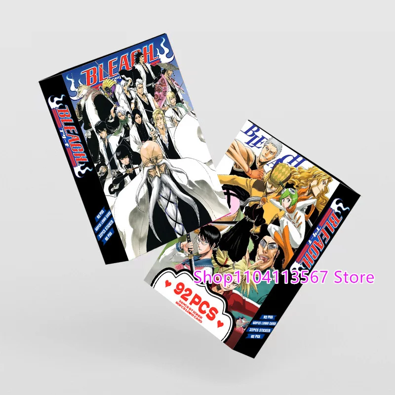 Фото Интерактивная карта Bleach в штучной упаковке, 92 шт., Kurosaki Ichigo Kuchiki Rukia, периферийные коллекционные карты с героями мультфильмов аниме, карты ЛОМО №4