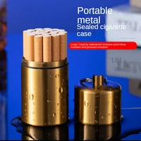 moisture proof metal cigarette can cigarette case waterproof 5 sticks 10 sticks 20 sticks flue cured tobacco with keychain