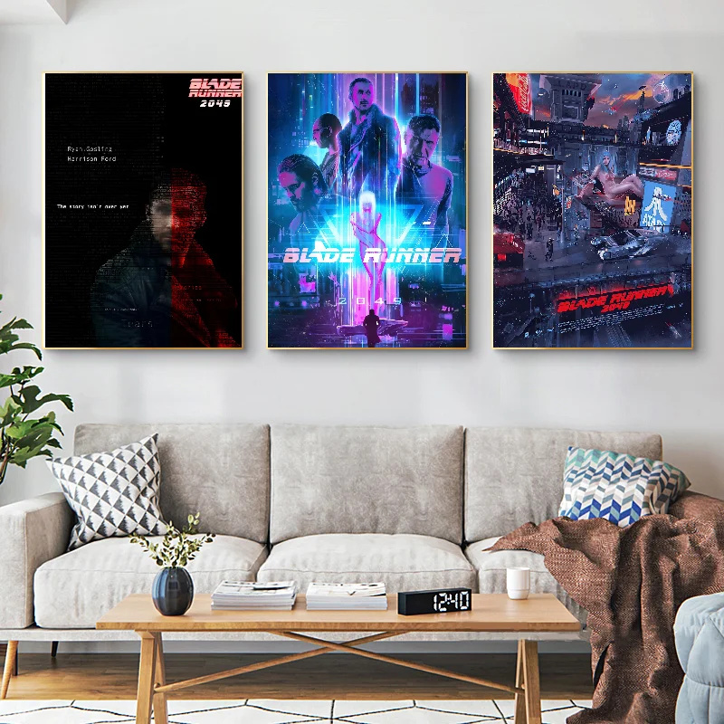 Moive Blade Runner 2049 Poster Self-adhesive Art Waterproof Paper Sticker Coffee House Bar Room Wall Decor