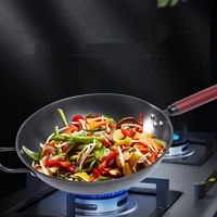 chinese wok non stick pan cast iron cookware thick bottom traditional gourmet cooking pot tableware cozinha kitchen supplies