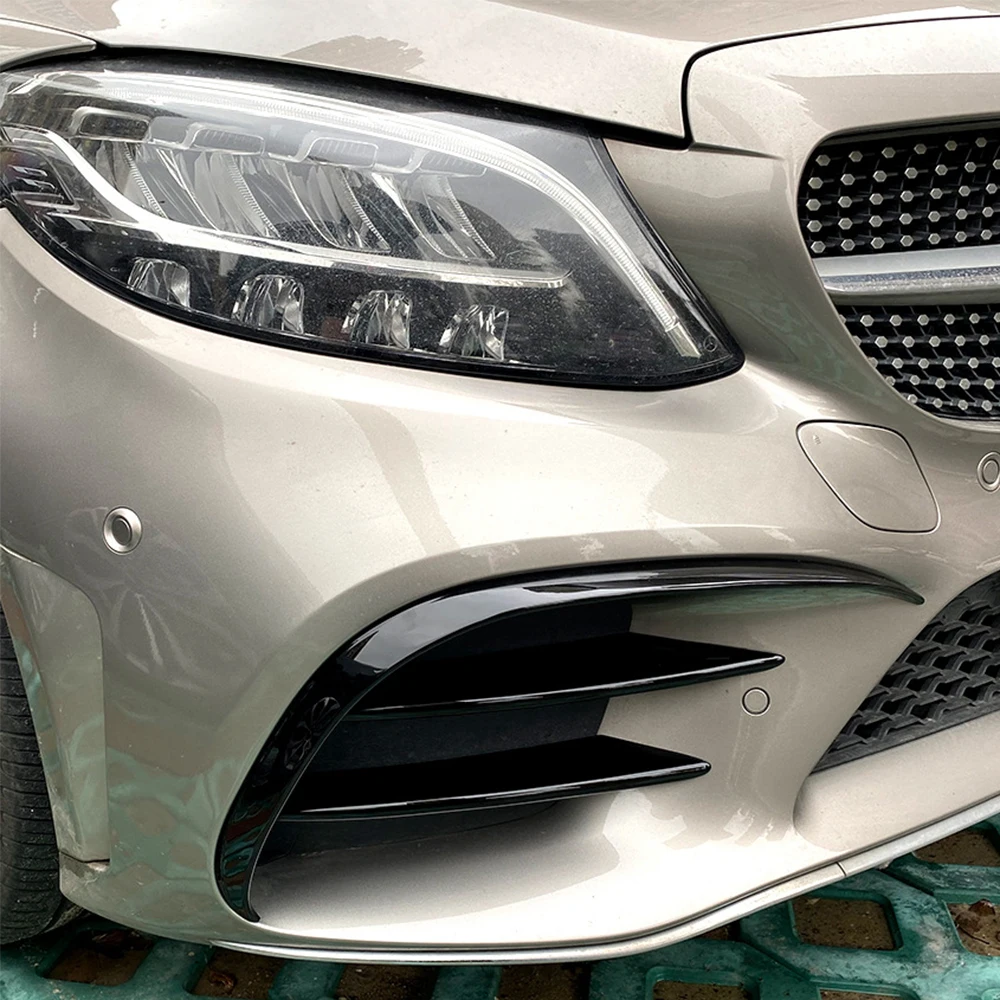 Фото Накладка на воздухозаборник переднего бампера для Mercedes-Benz C-Class C200 C260 W205 C180 C200 C260 2019+ (рамка воздухозаборника, спойлер, сплиттер) №5