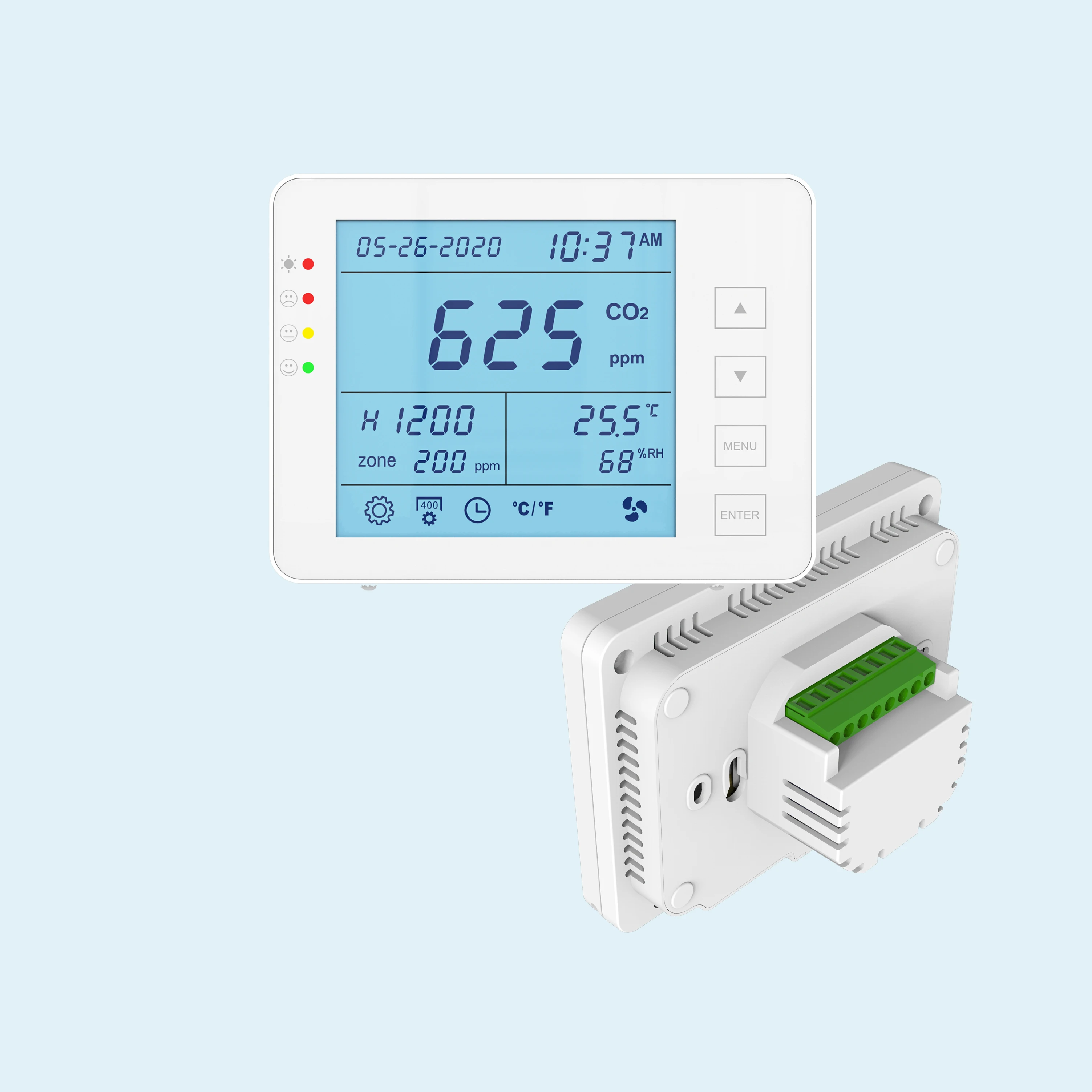

Office School indoor air quality controller for ventilation system relay output indoor co2 controller