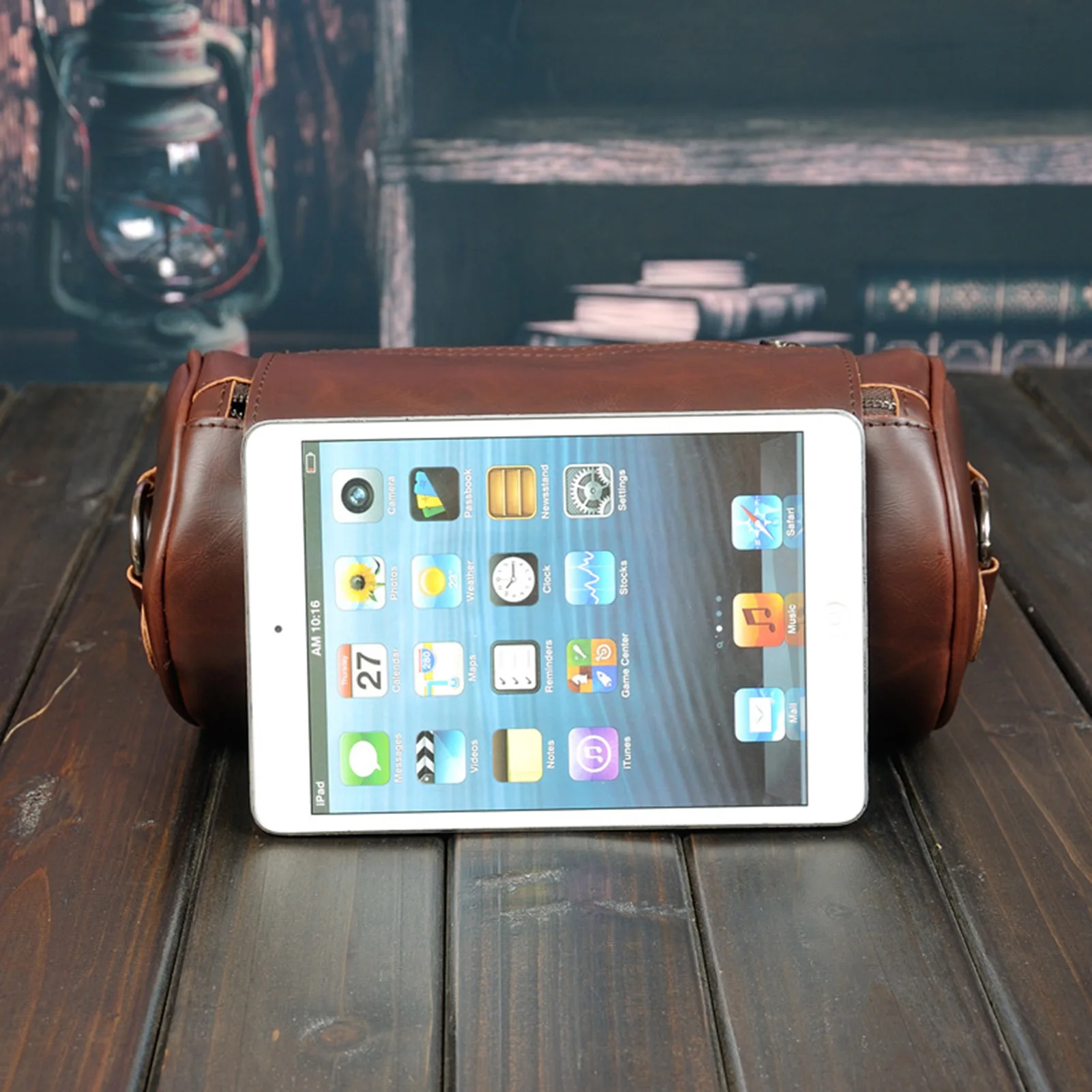 Retro Small Cylinder Leather Shoulder Bag Large Capacity Waterproof Small Bag Gift For Birthday