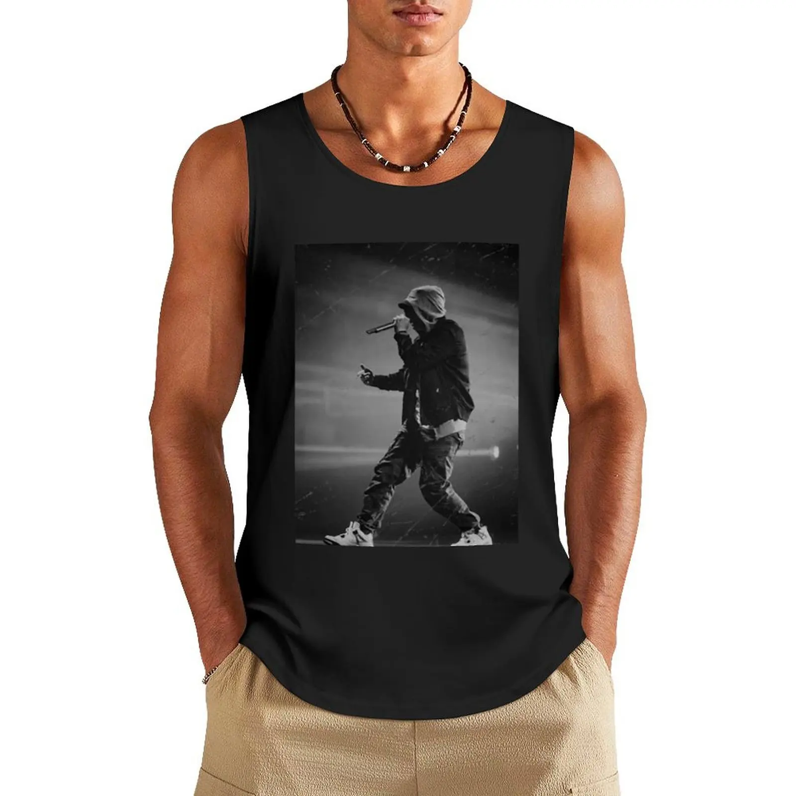 Eminem Vintage Photo Tank Top мужская футболка из хлопка